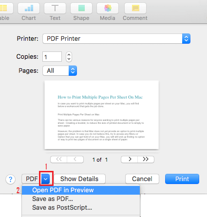 print two copies on one page ms word for mac
